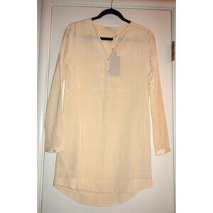 Alternative Apparel Silk Henley Tunic Top